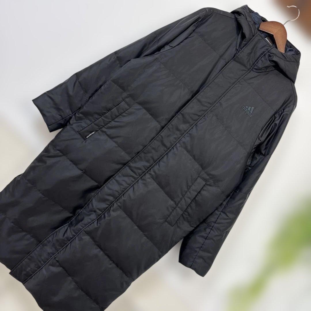 美品　adidas 撥水素材　ダウンコート　ベンチコート