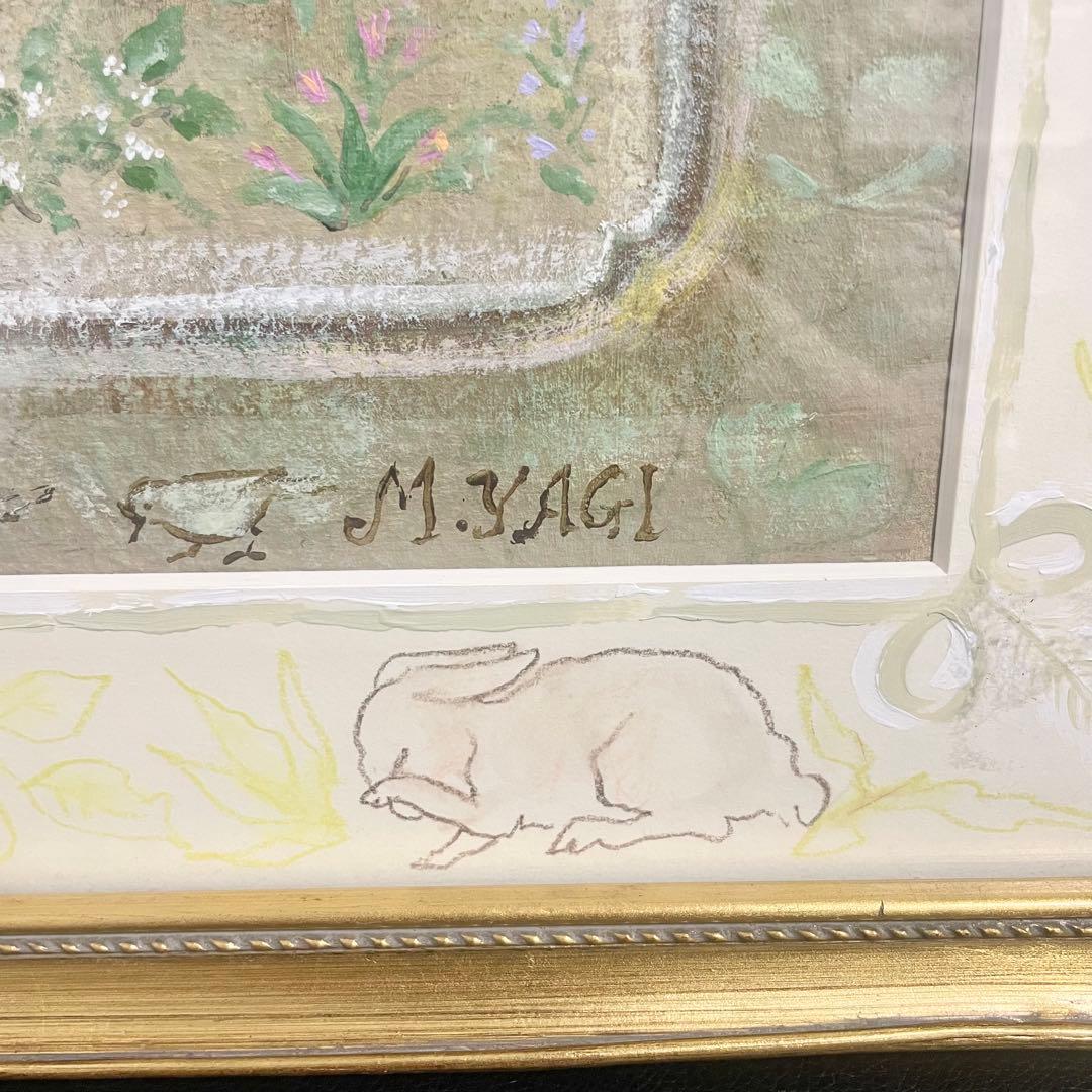 八木道子「ANGELIQUE／アンジェリーク」肉筆画額装絵画