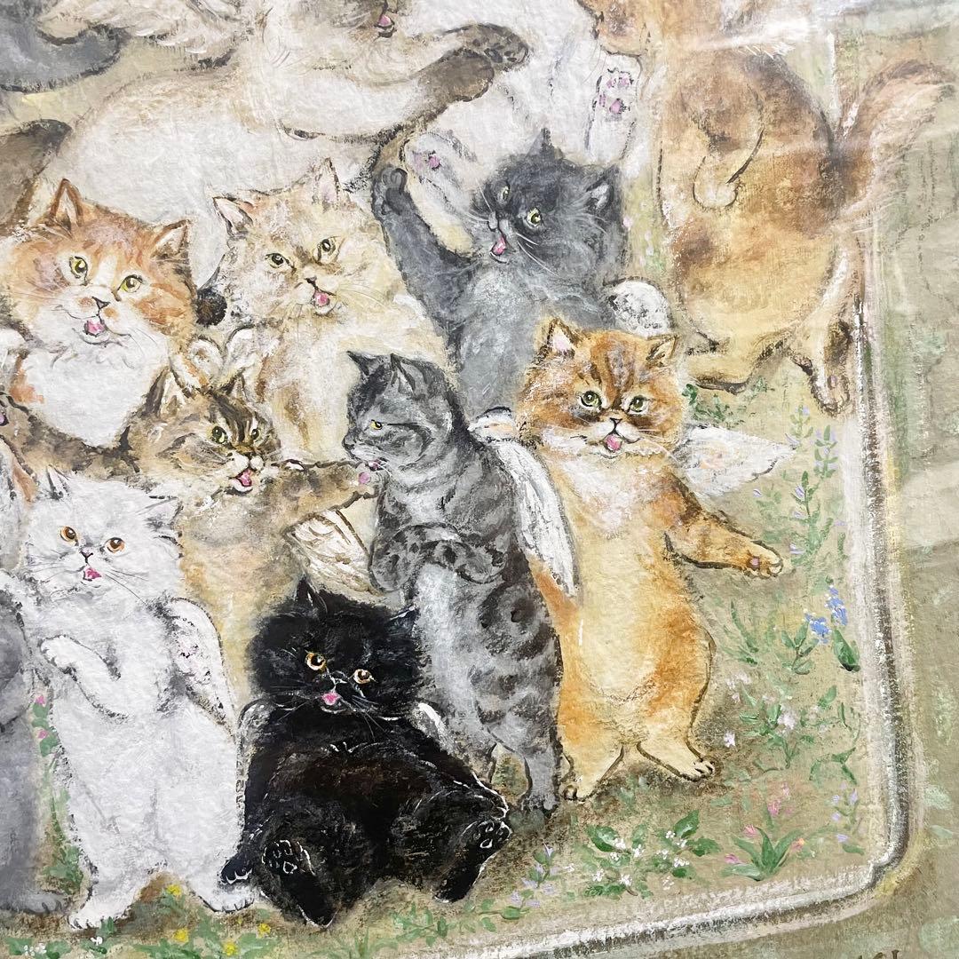 八木道子「ANGELIQUE／アンジェリーク」肉筆画額装絵画