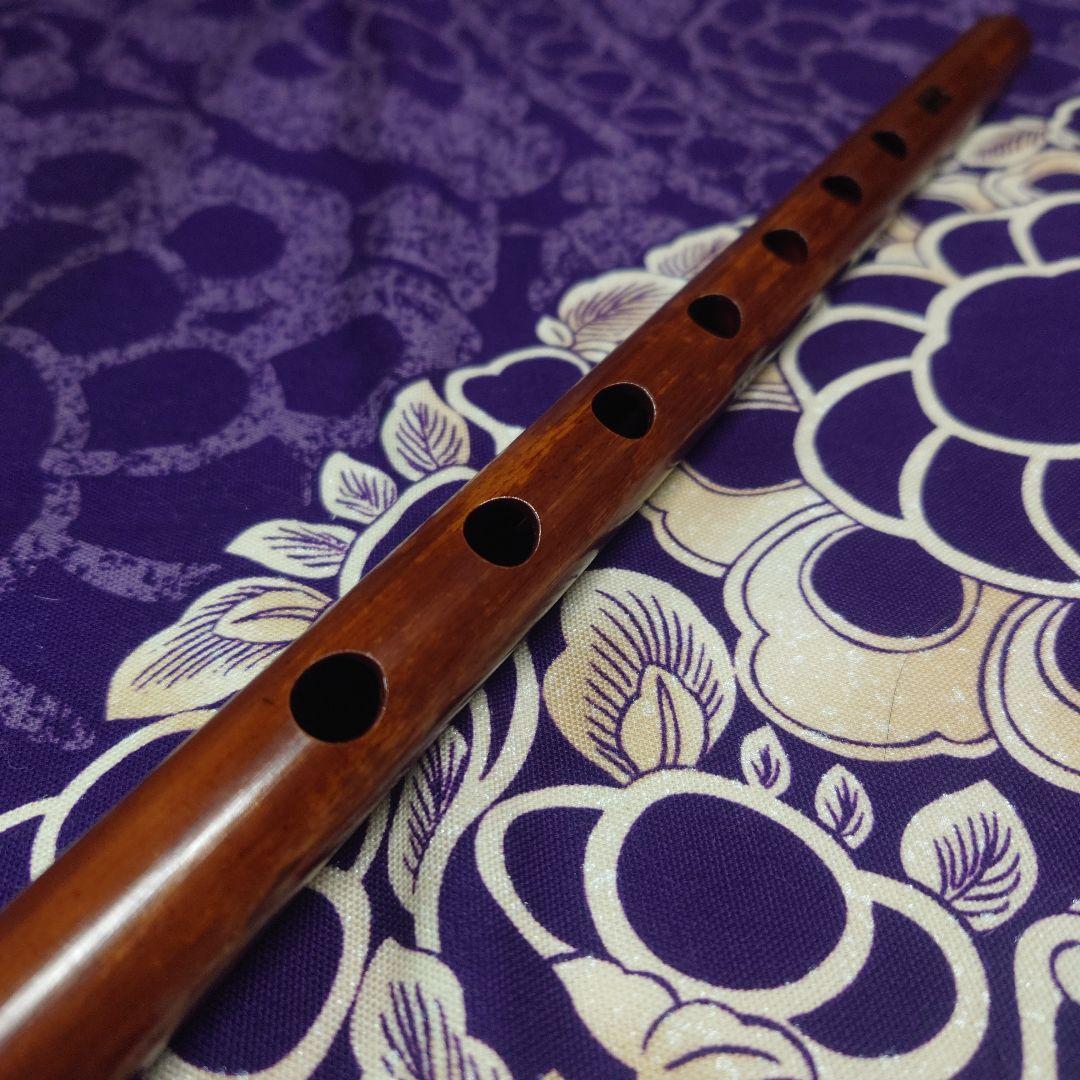 煤竹　篠笛　古典調　四本調子　拭漆