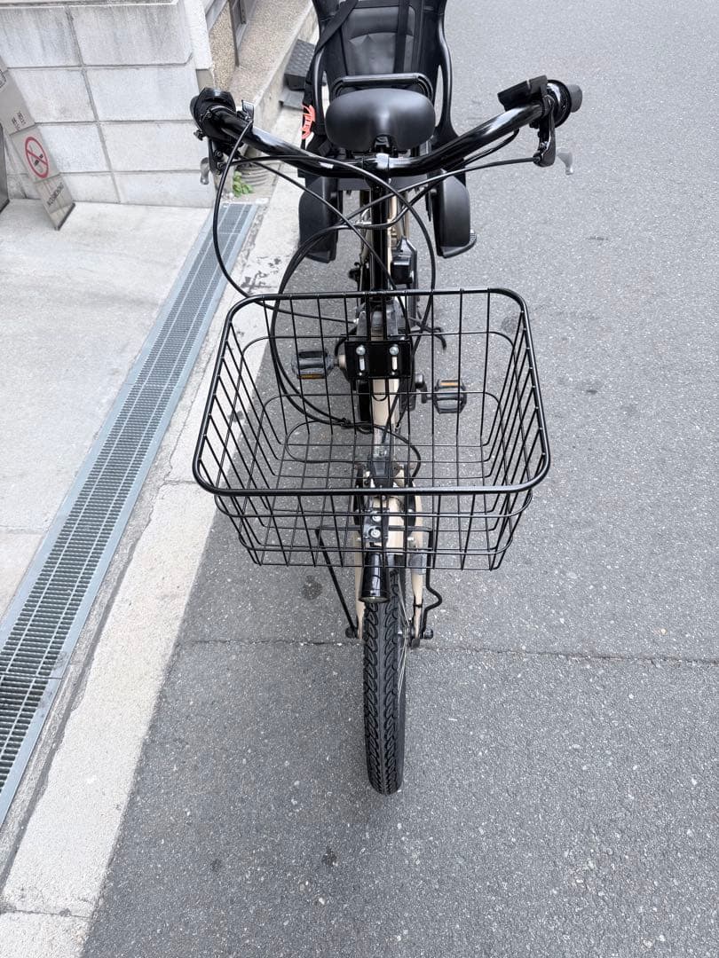大阪府　子供乗せ　ヤマハ　電動アシスト自転車 チャイルドシート付き ベージュ