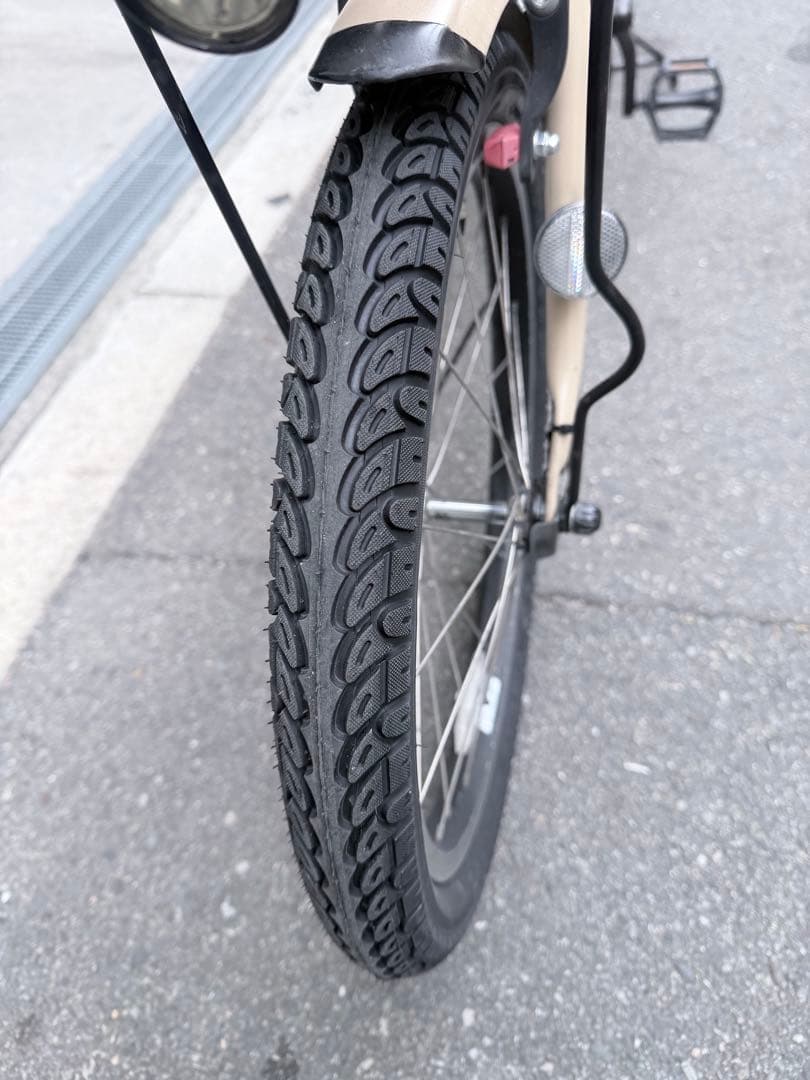 大阪府　子供乗せ　ヤマハ　電動アシスト自転車 チャイルドシート付き ベージュ