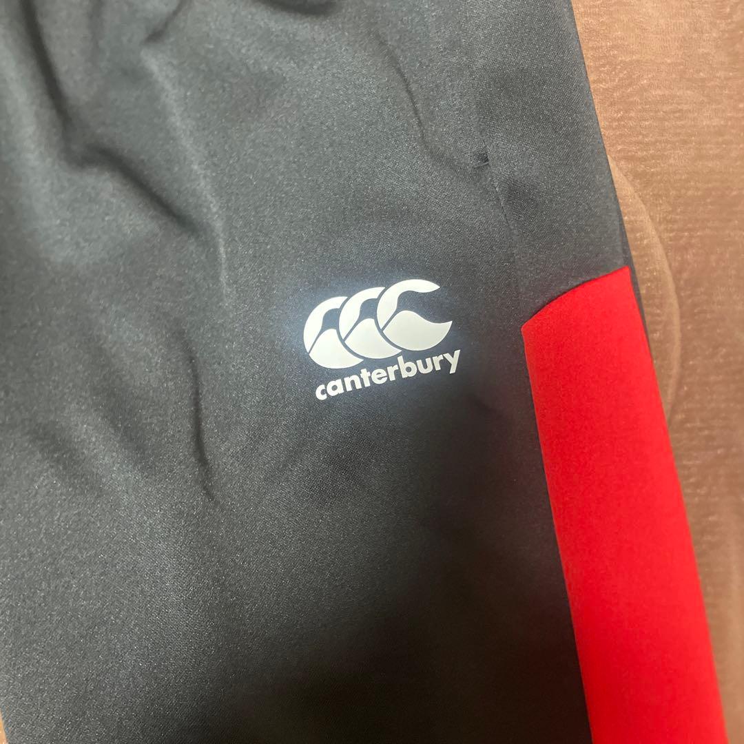 カンターベリーラグビーウォームアップウェア 黒/赤 ジップアップ大きいサイズ