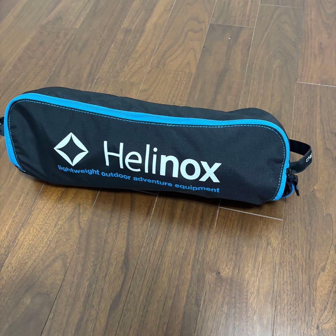 美品　ヘリノックス チェアツー ブラック　ブルー