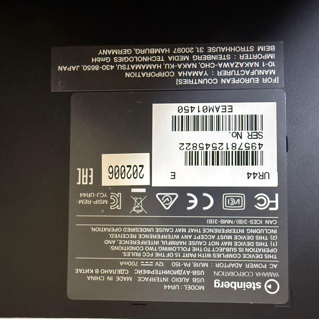 【動作OK】SteinbergUR44オーディオインターフェース 6in4out