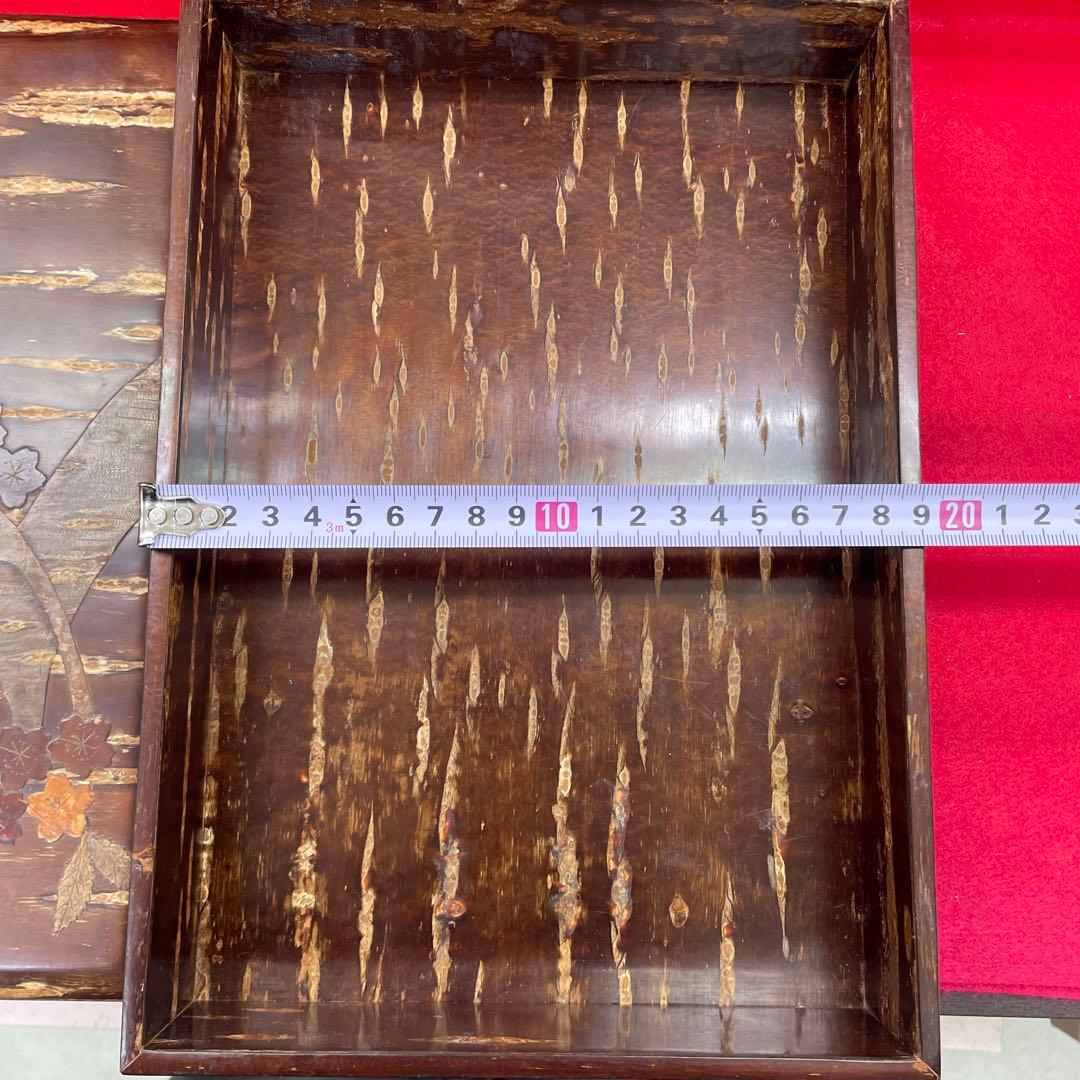 お値下げ　桜皮細工　箱　桜柄