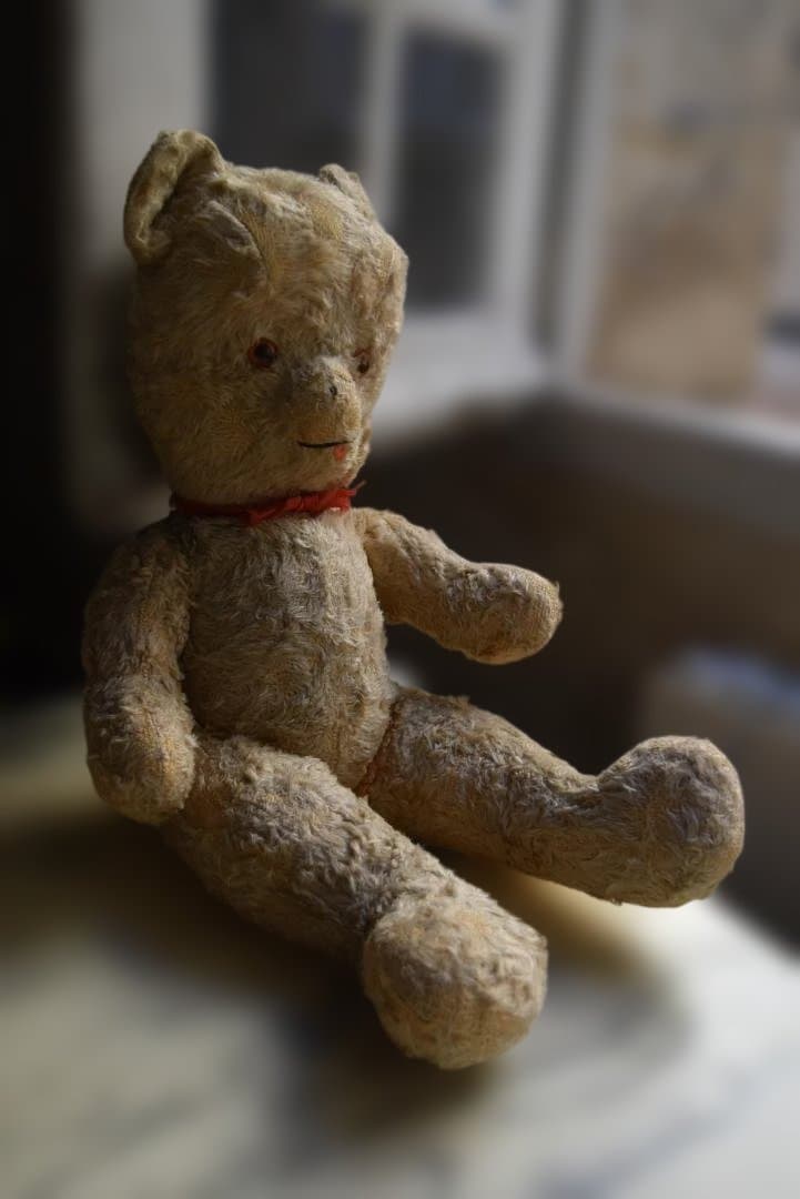 フランスアンティーク たくさん可愛がられたテディベア 熊ぬいぐるみ