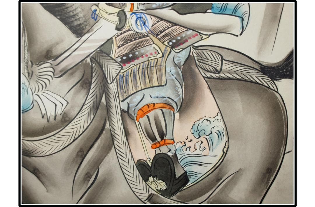 骨董市仕入れ品　日本時代の掛け軸その6　肉筆保証　激安骨董品X1007C3-2