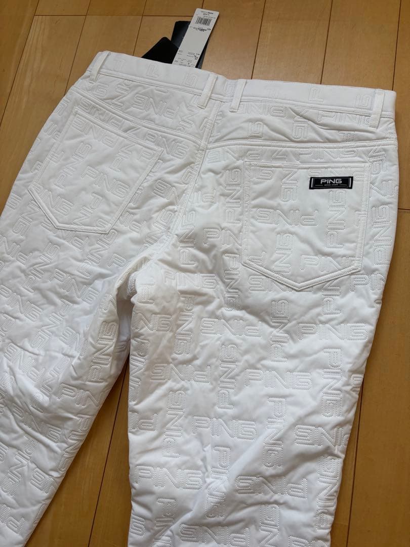 新品未使用　ピン　ゴルフ　モノグラム柄　保温　中綿　ストレッチパンツ