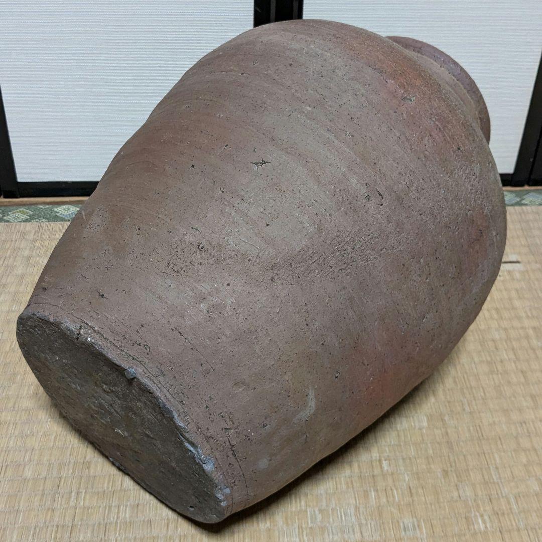 【超美品】室町時代 古備前 波状文壷 備前焼 壺 つぼ 花器 花入 置物 花瓶