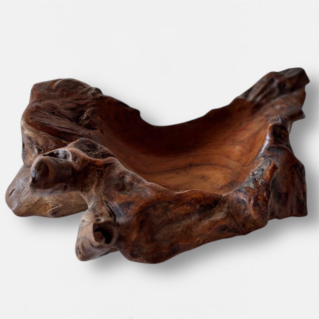 【民藝・プリミティブ】古木 くり抜き 木鉢 木桶 原木　花器含む 6点セット