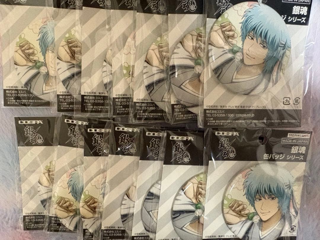 坂田銀時 缶バッジセット 白夜叉 桜の花見団子