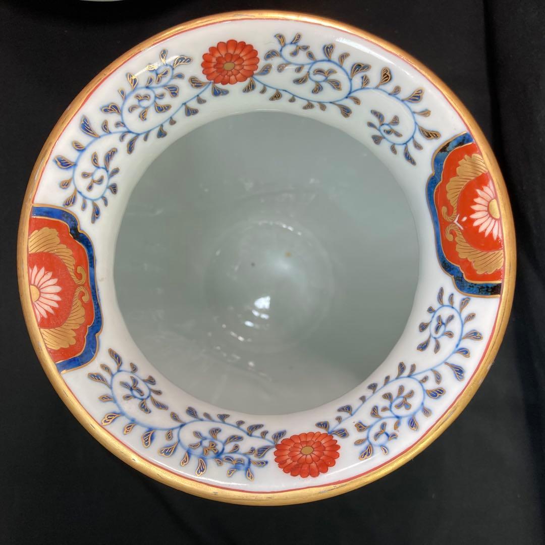 《伊万里焼》神右衛門作 金彩飾り壺 花瓶 置物