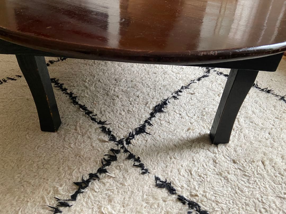 【限定SALE】昭和レトロ ちゃぶ台　折りたたみ　直径73cm