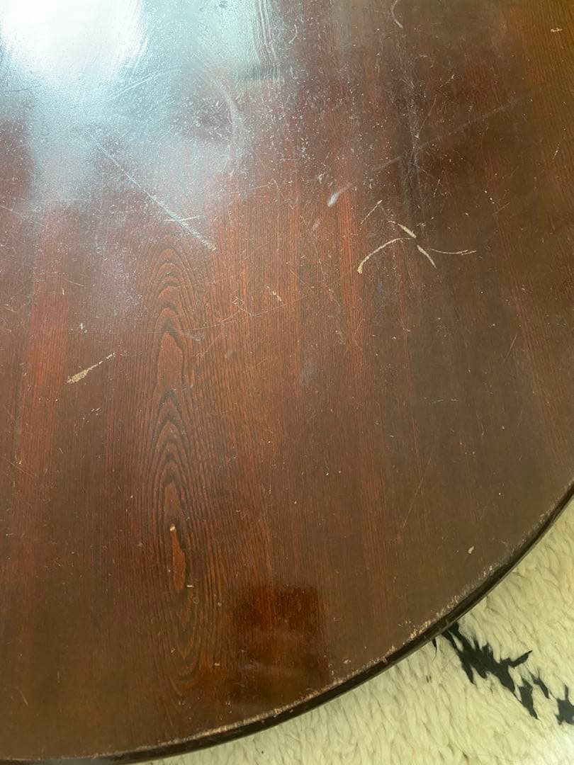 【限定SALE】昭和レトロ ちゃぶ台　折りたたみ　直径73cm