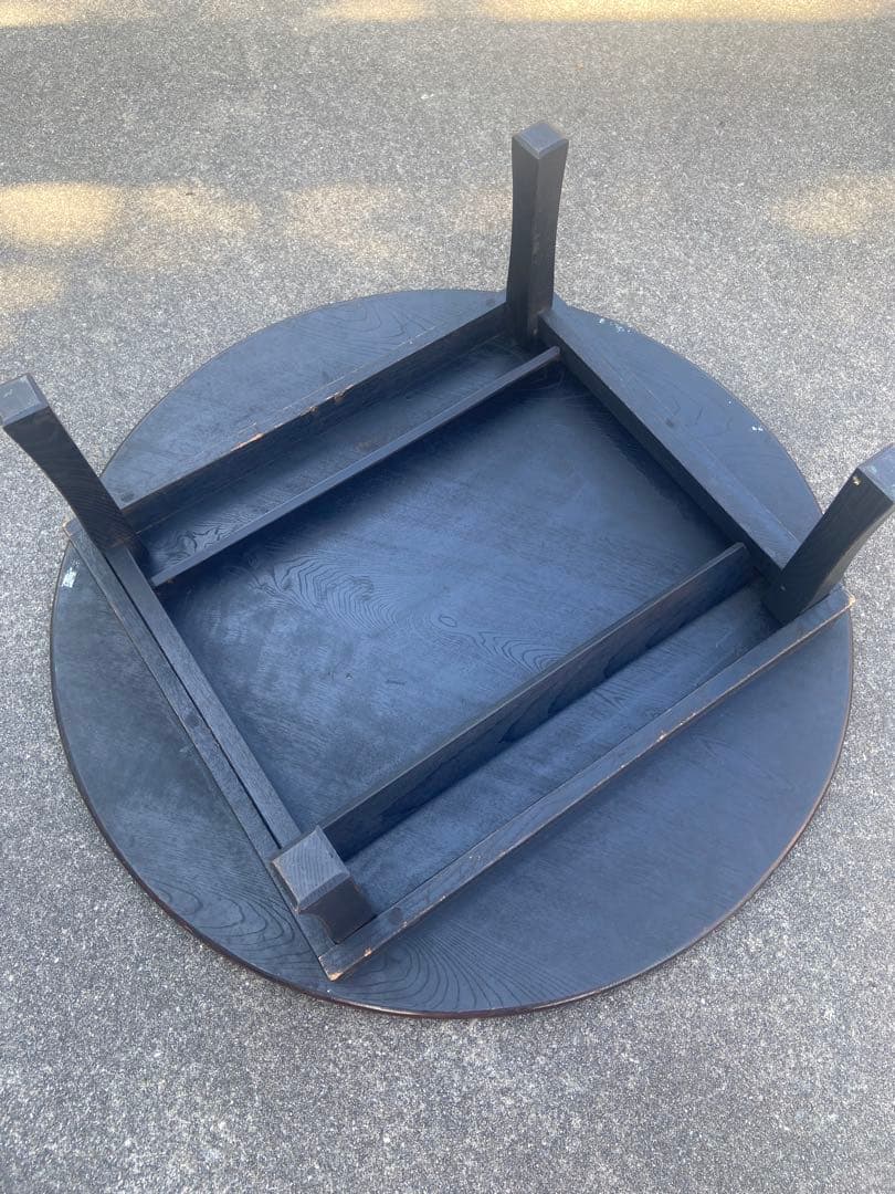 【限定SALE】昭和レトロ ちゃぶ台　折りたたみ　直径73cm