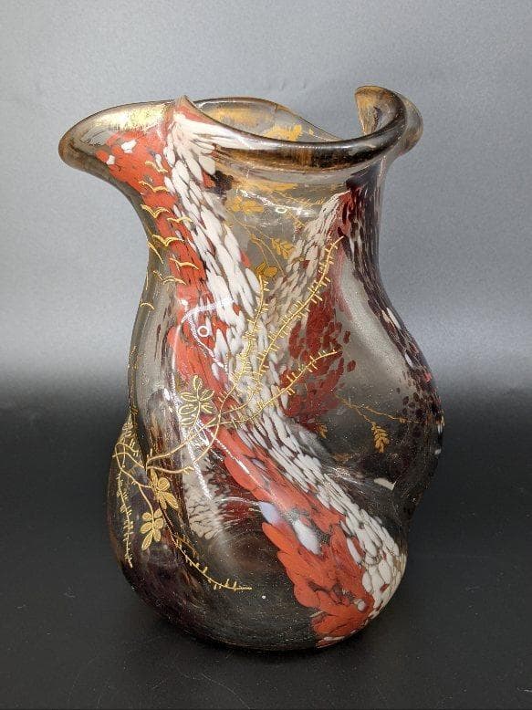 ◆超希少◆ジャポニズム蒔絵状金盛上花瓶★アーネスト・リビュール&ユージン・ルソー