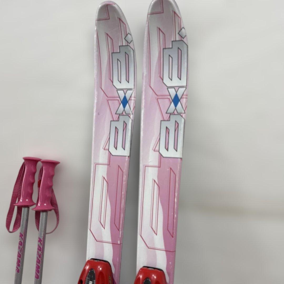 スキー3点セット スキー板110cm　ブーツ20cm　ストック80cm 女の子