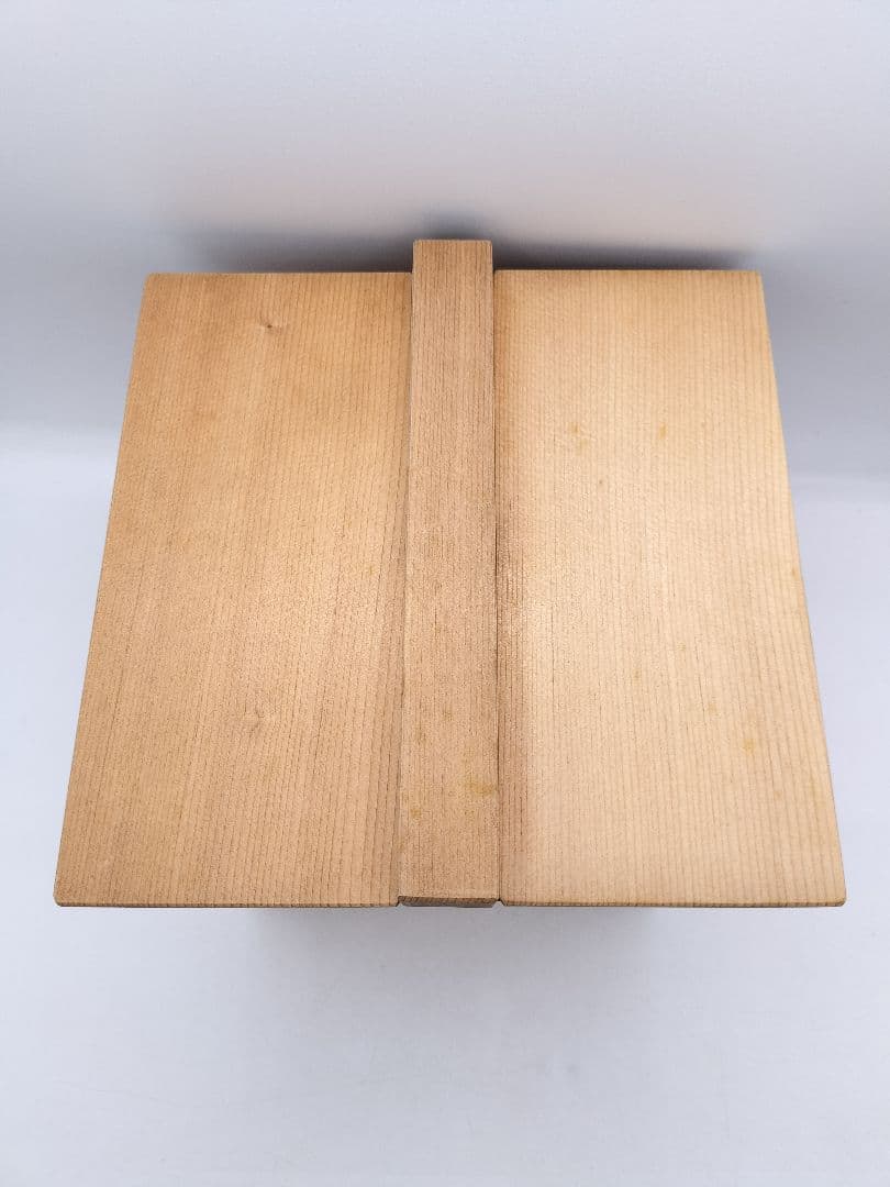 c853 利休好 釣瓶水指 木地 大崎雄斎 水漏れ確認済 紙箱　茶道具 古物