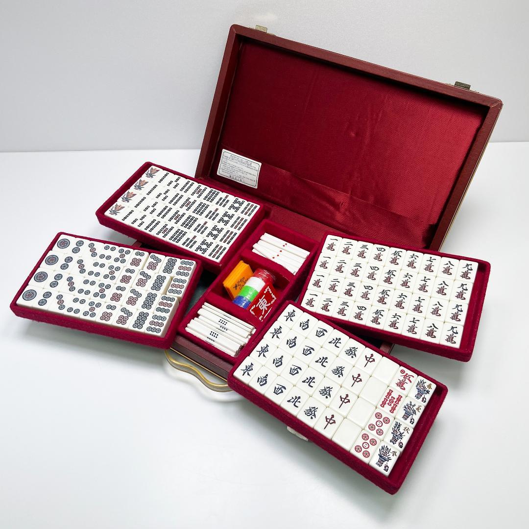 希少 ミズノ丸一 高級麻雀牌 天山 金彩色 レトロ