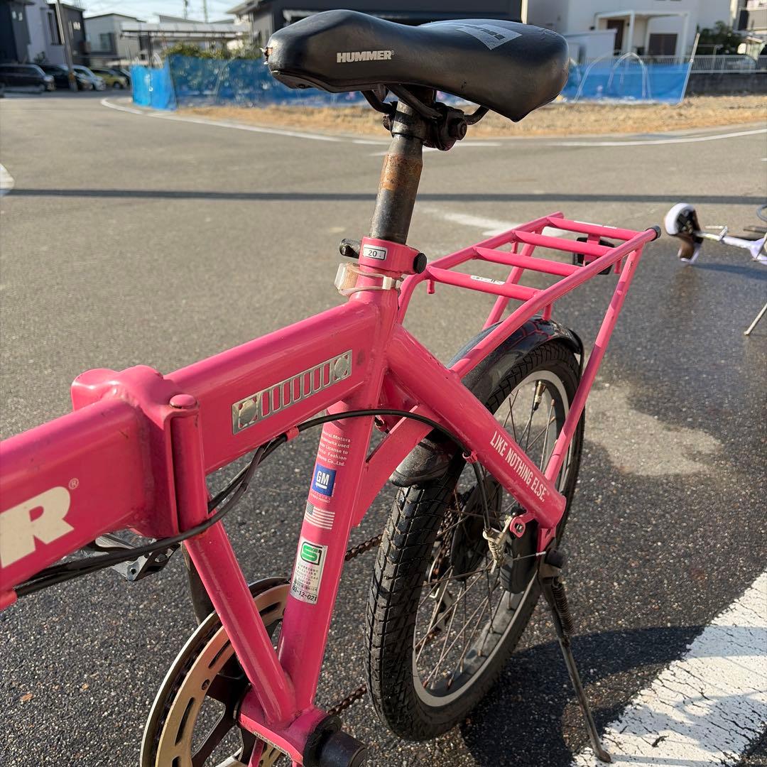 HUMMER 折りたたみ自転車 ピンク