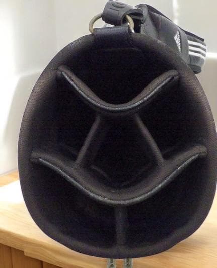 送料無料/美品　adidas ブラック キャディバッグ ストライプデザイン