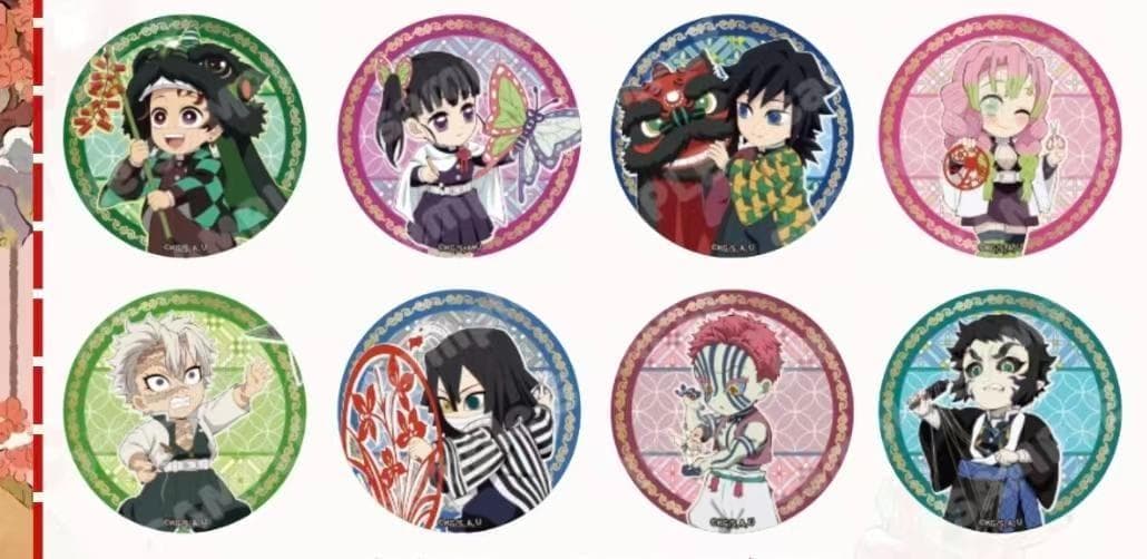 ぽちゃっこページ 鬼滅の刃 中国限定 バッジＢ とチケットＢセット