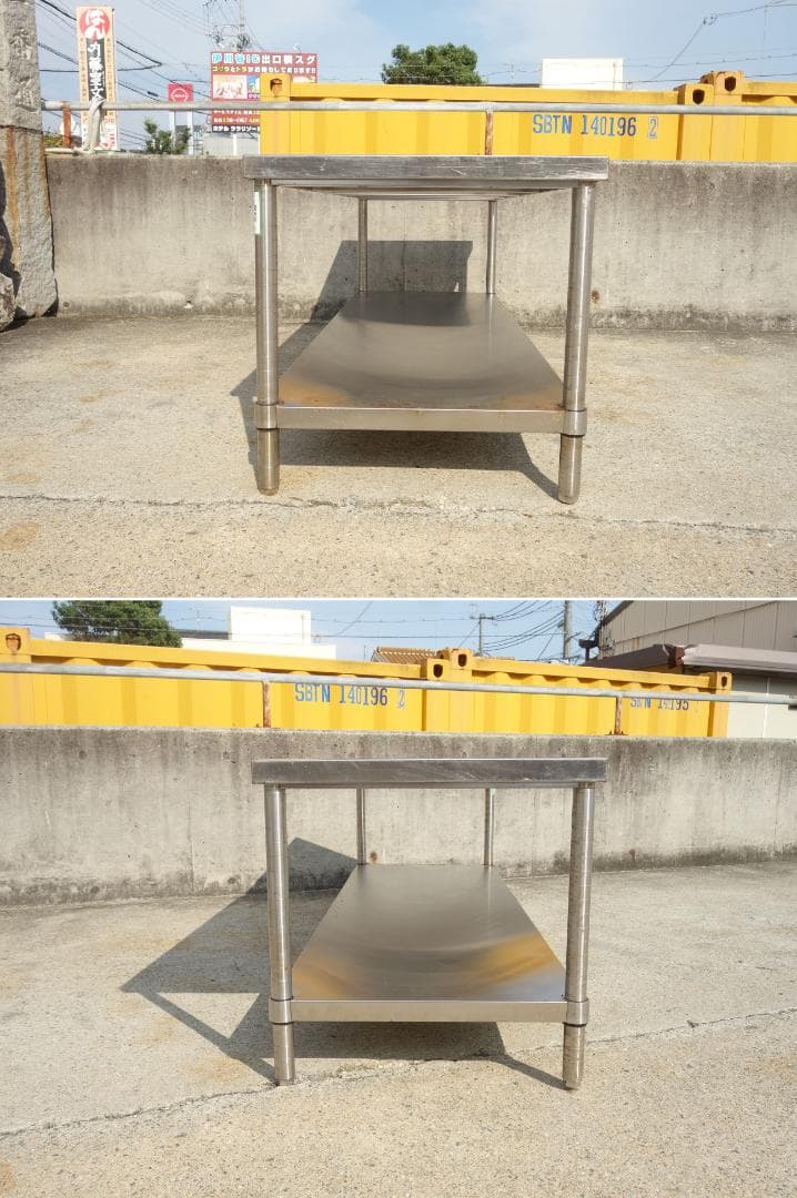 【中古】M▽業務用 厨房 作業台 棚 ステンレス コンロ台 (Fe1830)