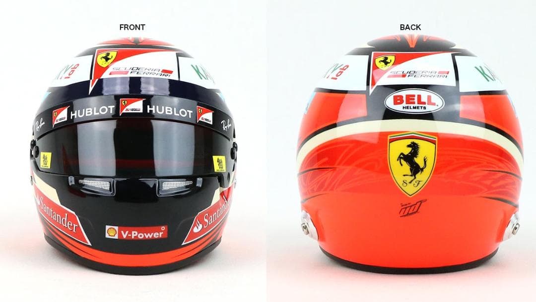 ライコネン 2017 1/2 ヘルメット F1 フェラーリ raikkonen