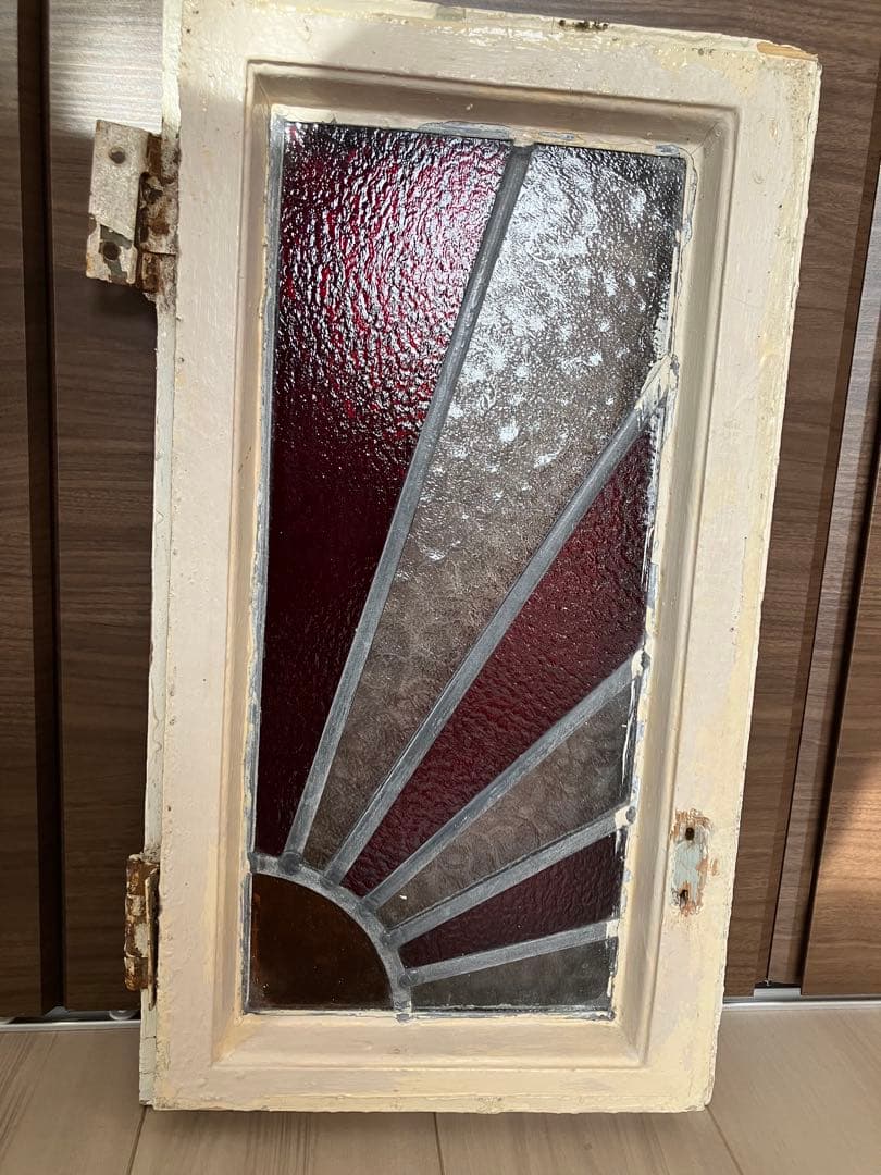 英国製アンティーク・ステンドグラス ― 木製窓枠付き ―