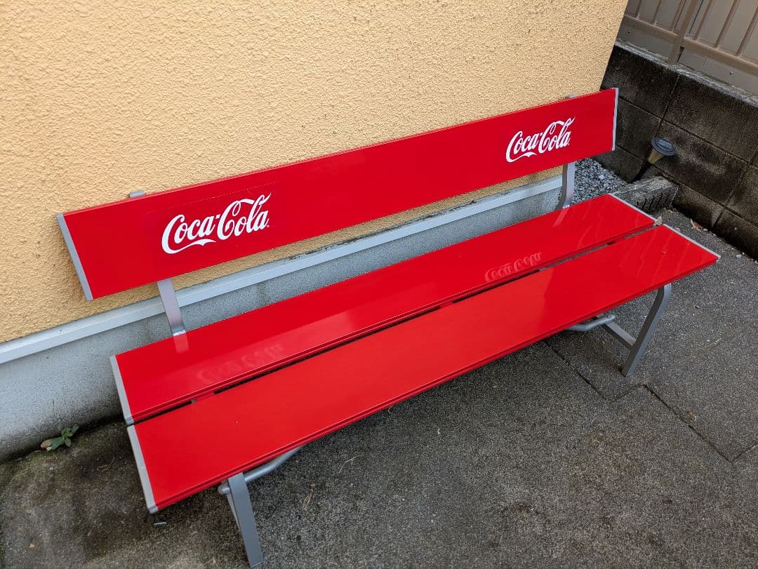 Coca-Cola アウトドアベンチ 赤