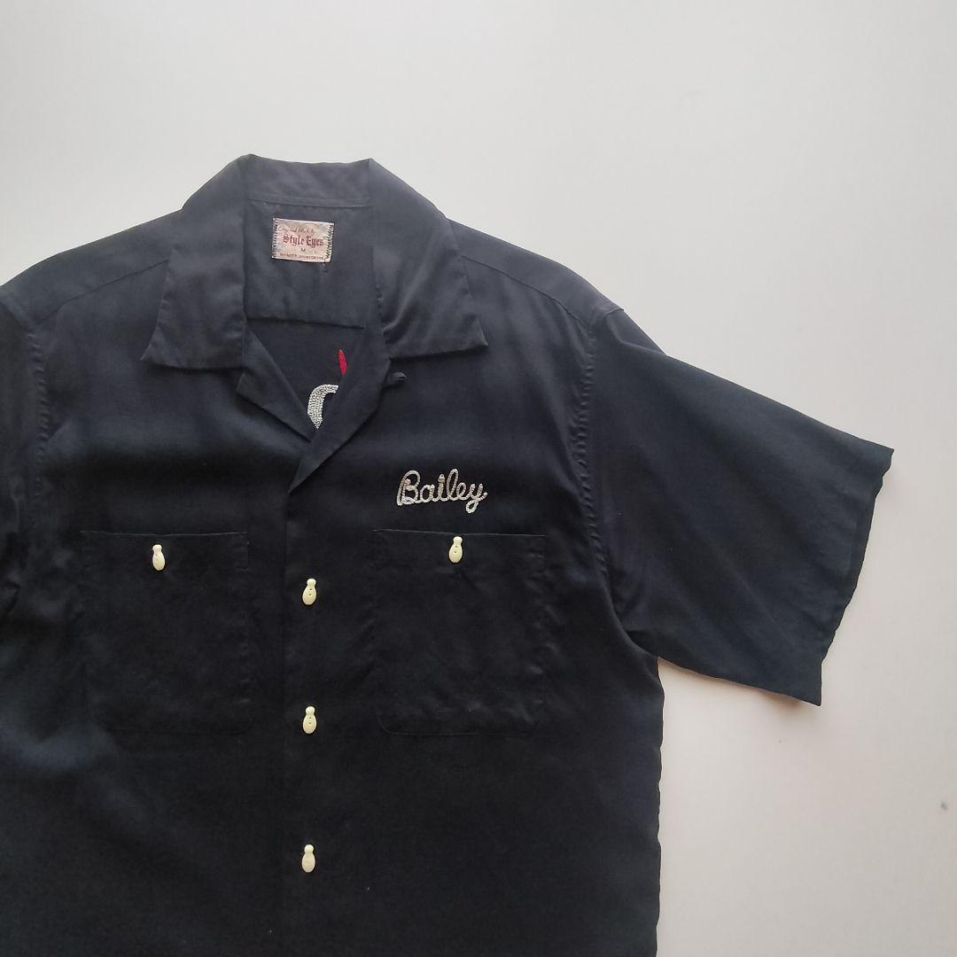 StyleEyes★バックチェーンステッチ★レーヨンボーリングシャツ★美品★M