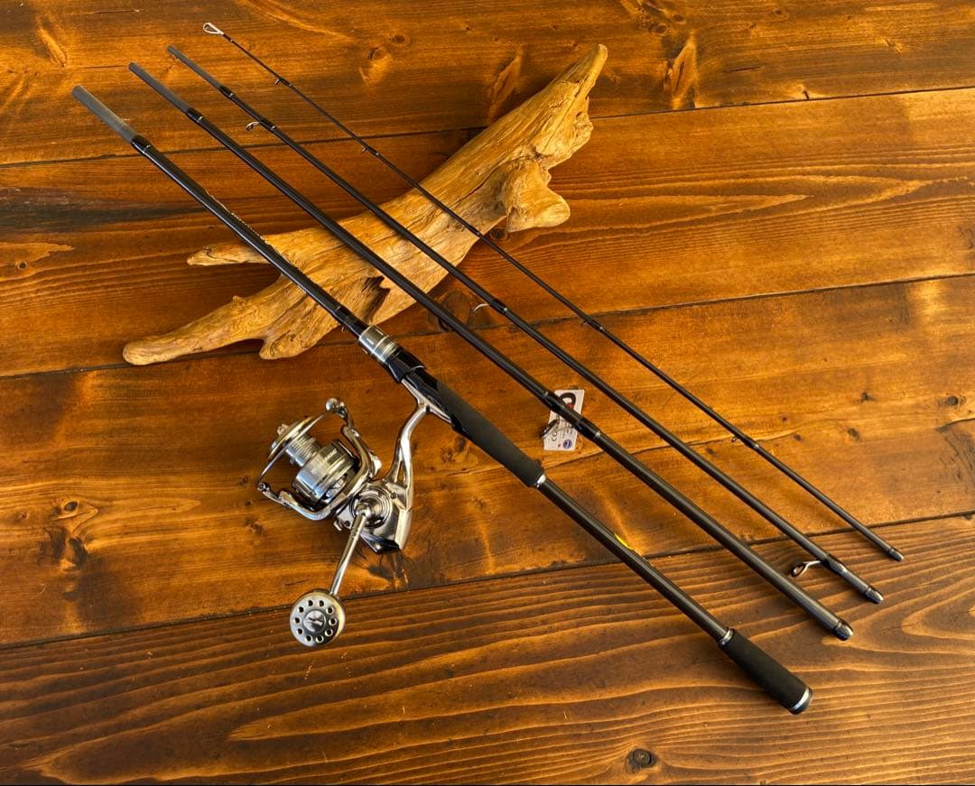 ショアジギングセット　スピニングロッド　300MH 4セクション　カーボンロッド