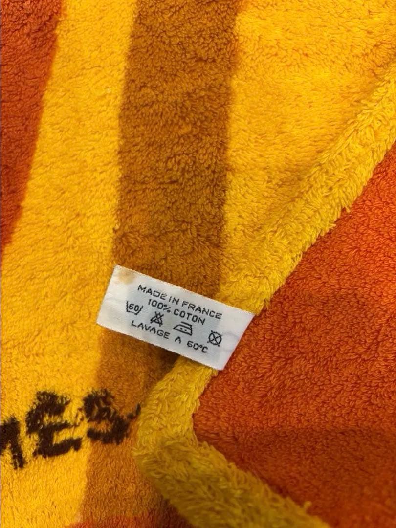 エルメス　ビーチタオル　イエロー×ブルー