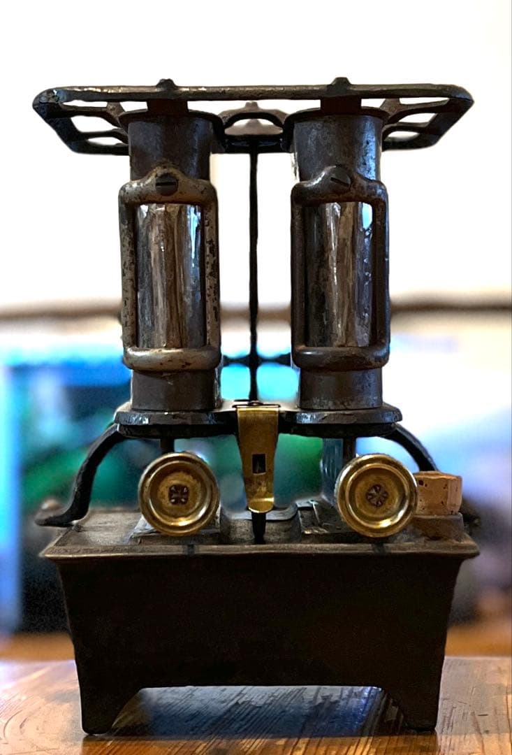 アイロンストーブ　ダブル レイルロードランタン アンティーク ビンテージ