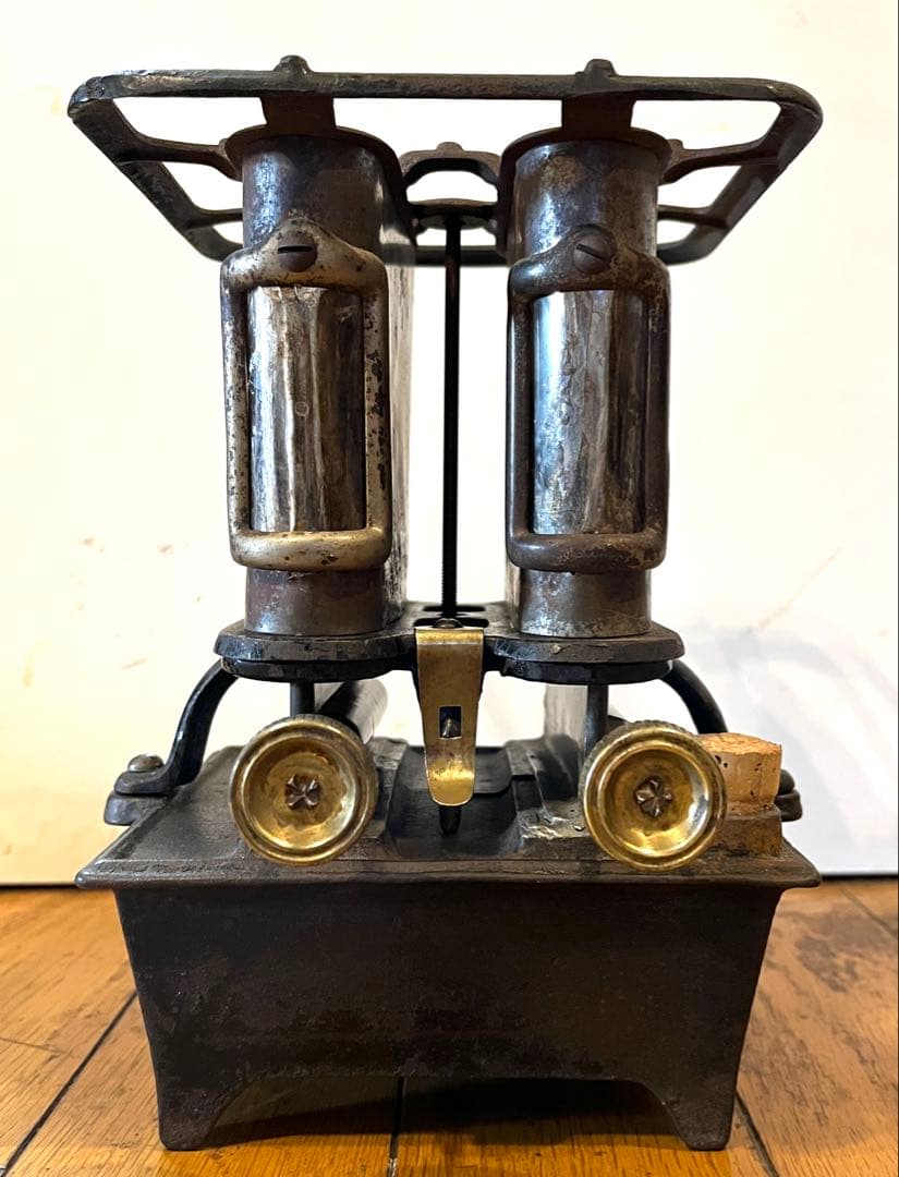 アイロンストーブ　ダブル レイルロードランタン アンティーク ビンテージ