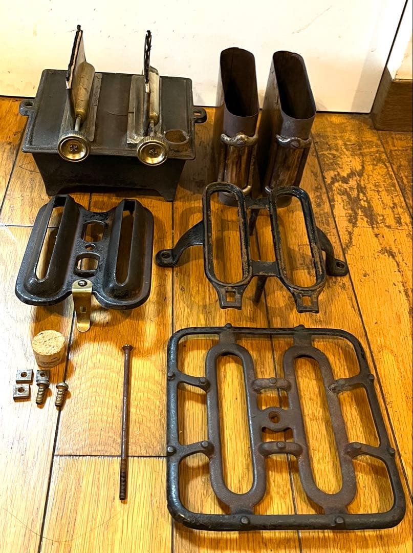 アイロンストーブ　ダブル レイルロードランタン アンティーク ビンテージ