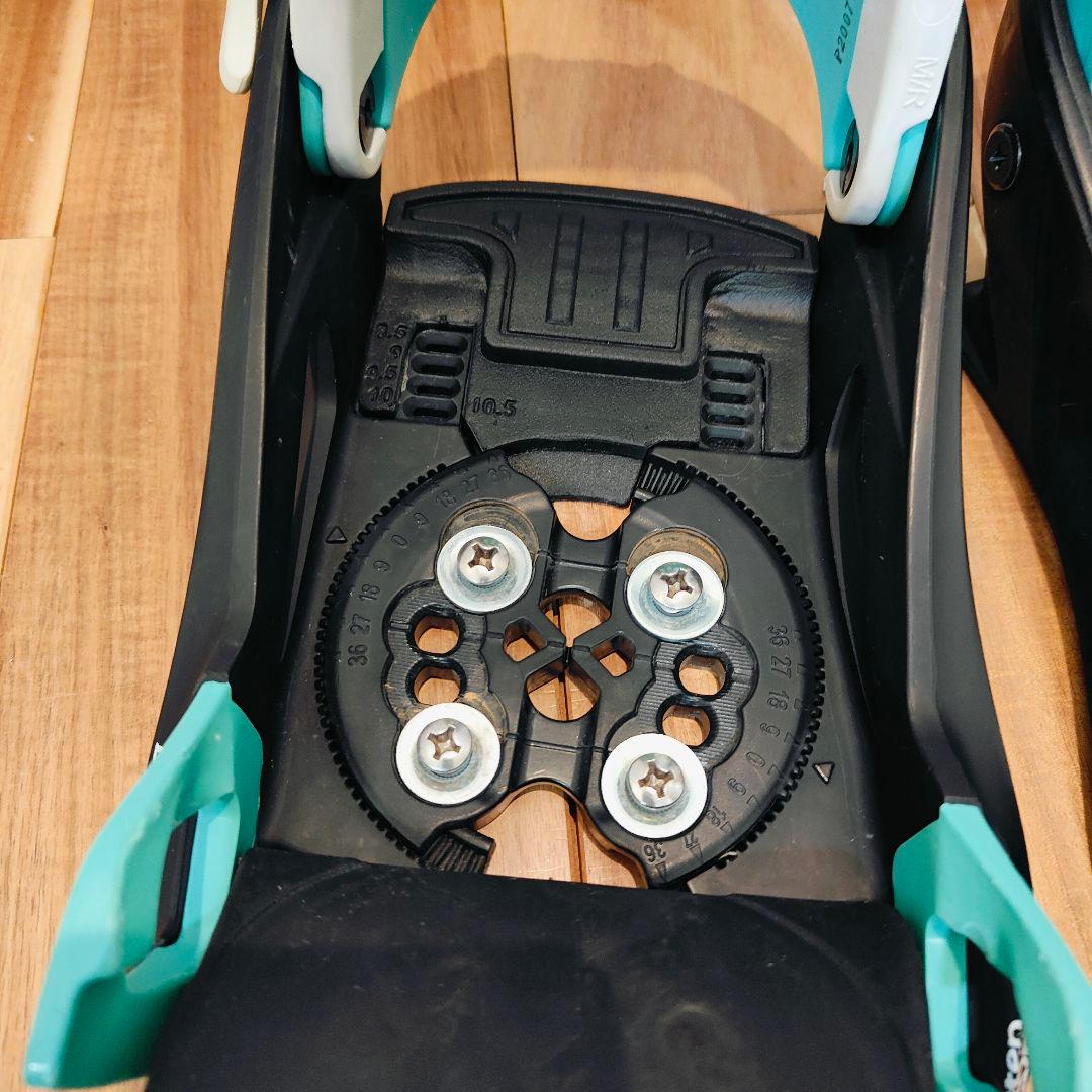 バートン ビンディング ホワイト/ターコイズ　Mサイズ　ステップオン