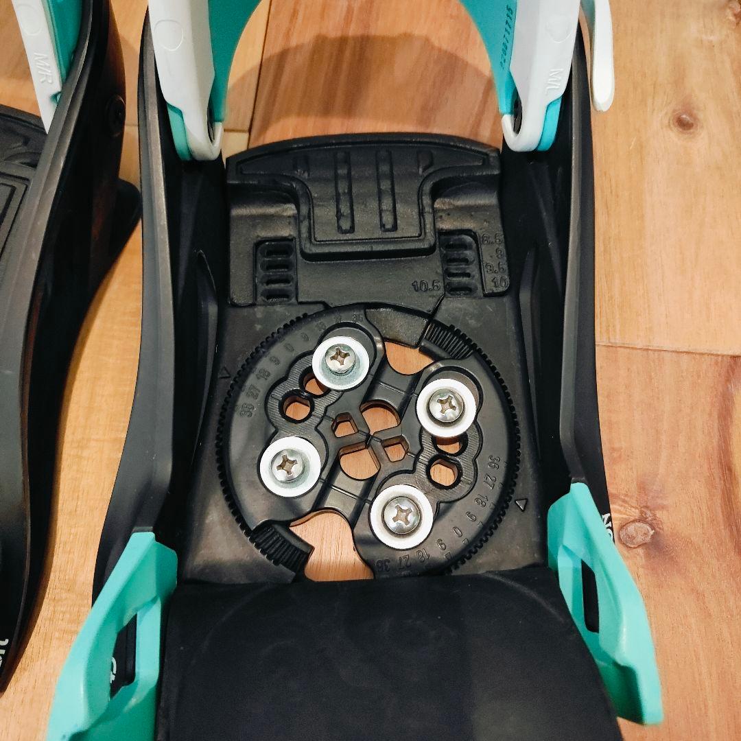 バートン ビンディング ホワイト/ターコイズ　Mサイズ　ステップオン