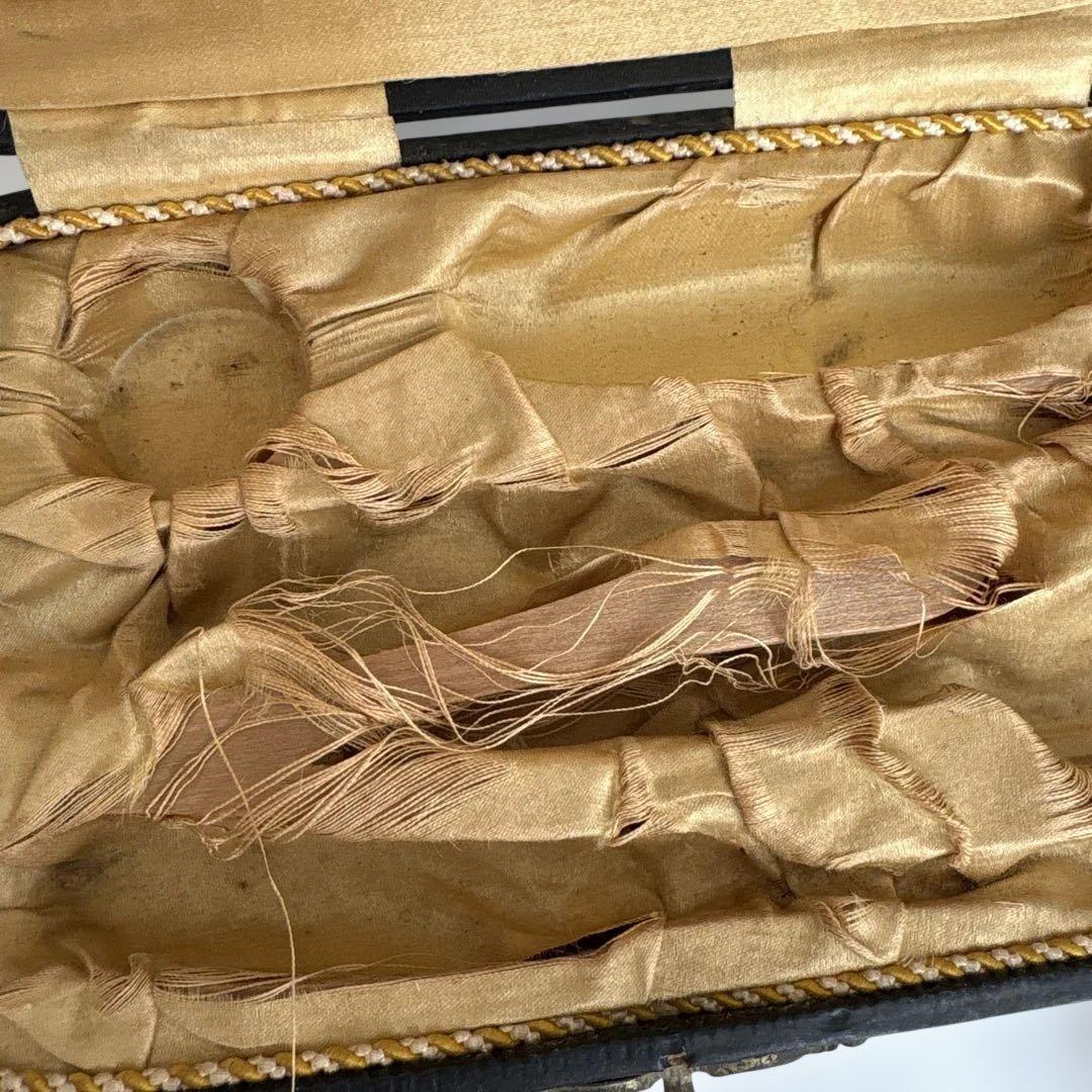 アンティーク　バニティセット　セルロイドボックス　天使と薔薇　百合