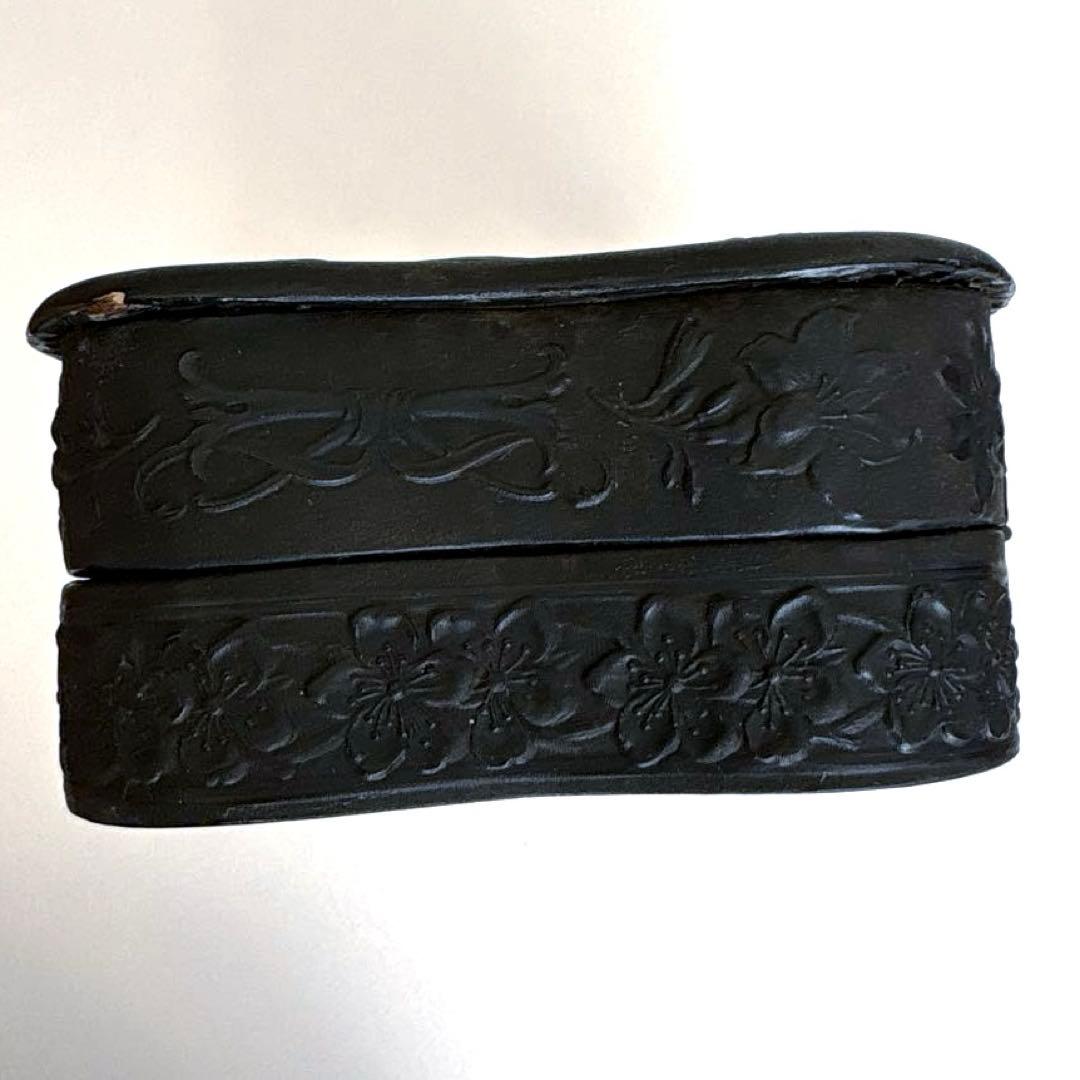 アンティーク　バニティセット　セルロイドボックス　天使と薔薇　百合