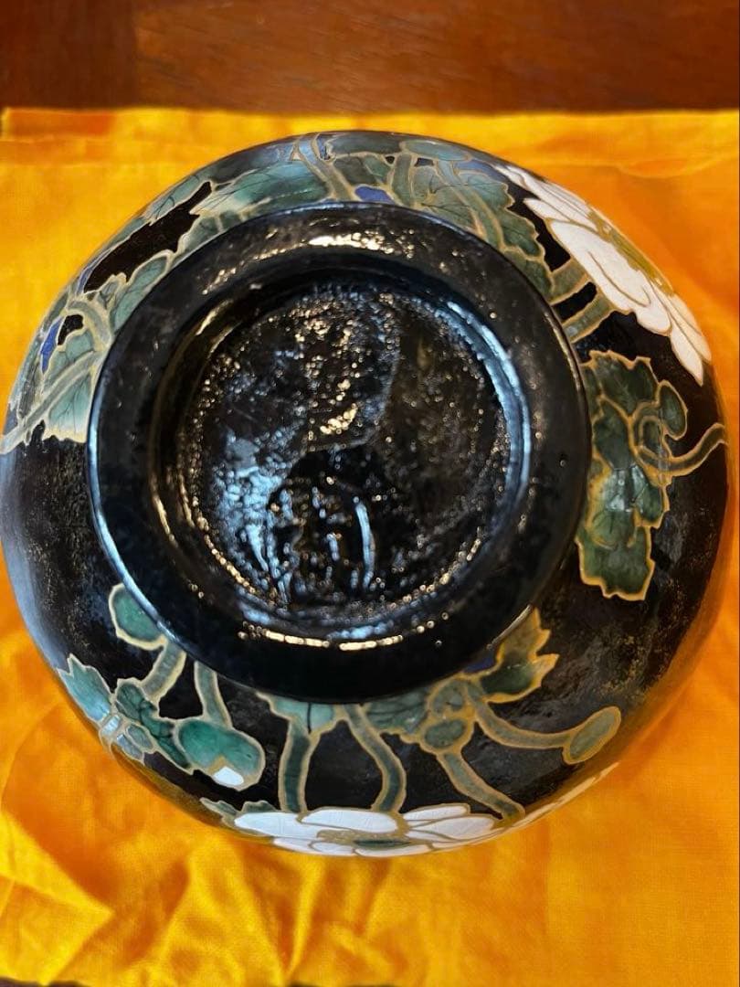 抹茶茶碗　乾山写し　秋海棠　浅野紫仙作（山崎窯）