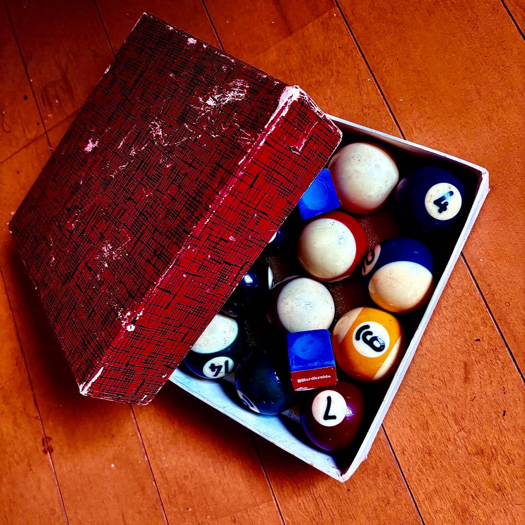 クラシック　木製ビリヤードボールセット16個