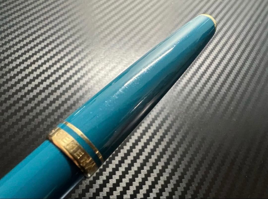 美品 モンブラン 万年筆 ジェネレーション ターコイズ F 細字