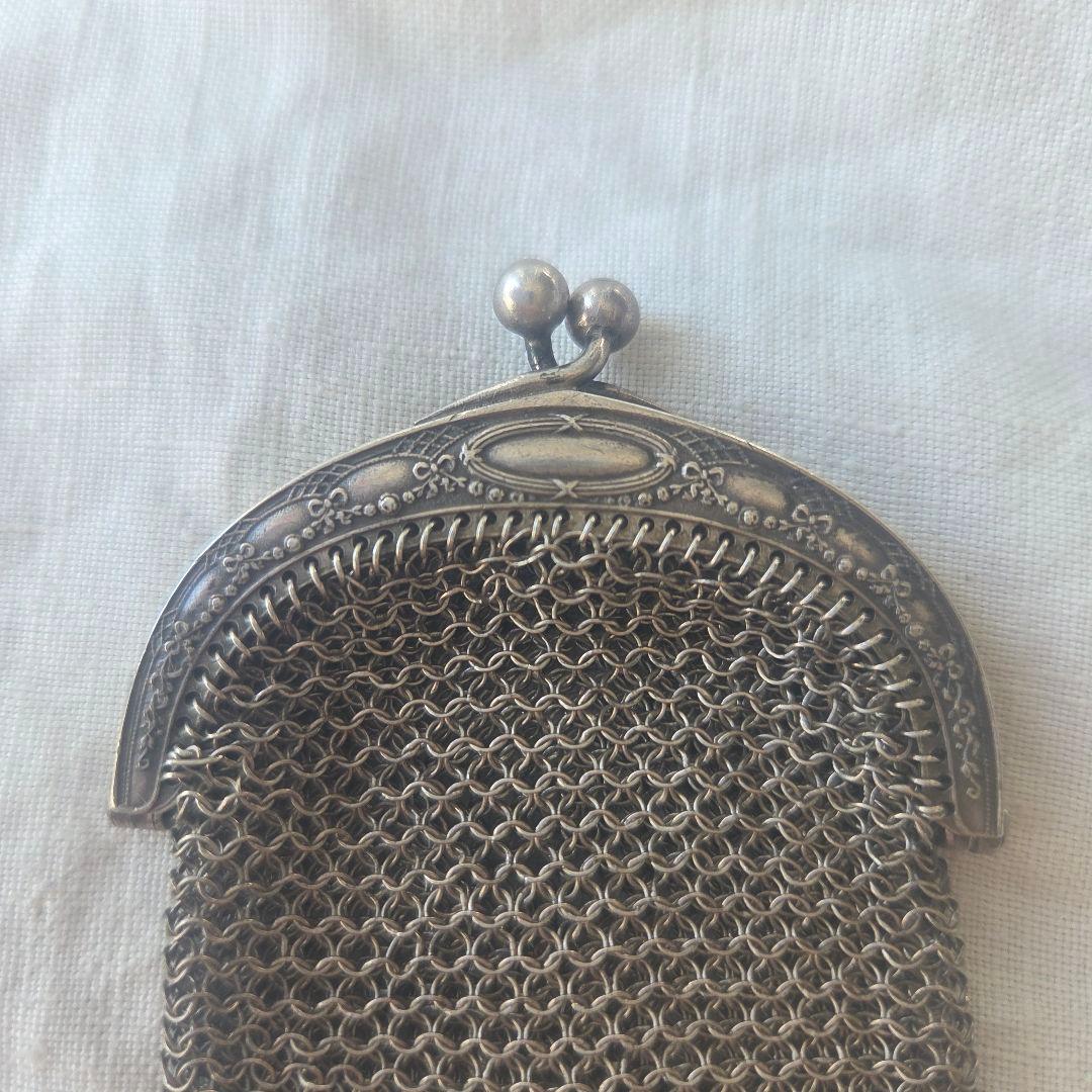 フランス　アンティーク　シャトレーン　パース　リボン