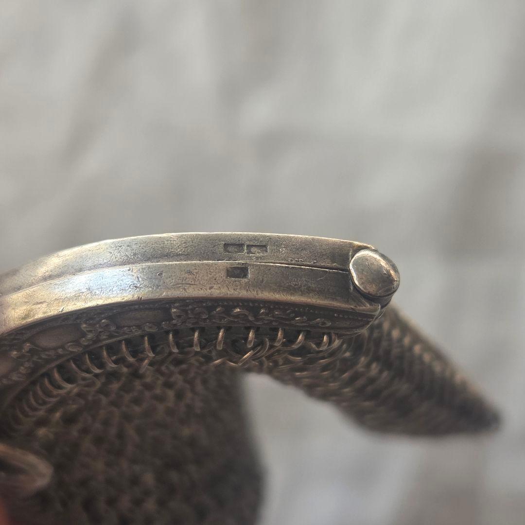 フランス　アンティーク　シャトレーン　パース　リボン