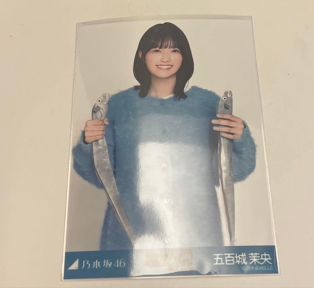 乃木坂46 五百城茉央 生写真 ニットロングデニムスカート チュウ