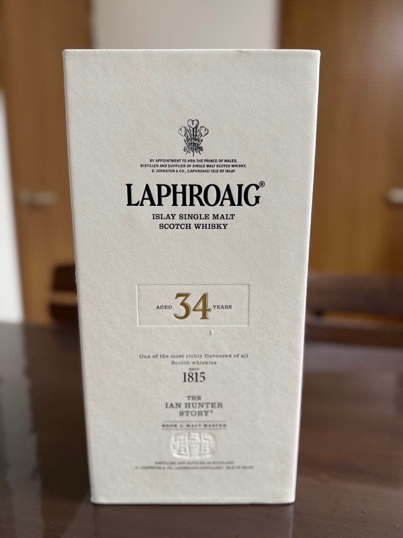 Laphroaigラフロイグ34年 ウイスキー 化粧箱付き⭐︎空瓶