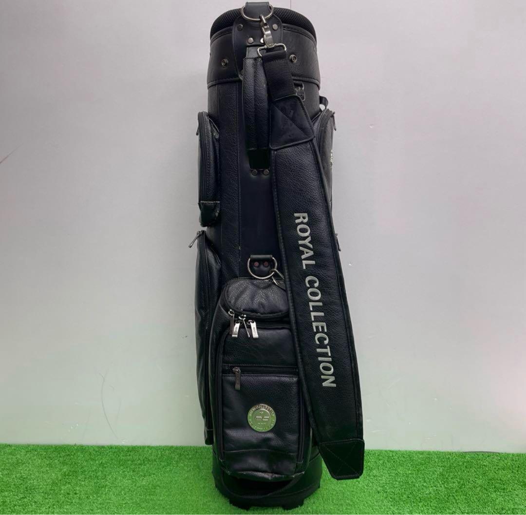 ロイヤルコレクション キャディバッグ　ゴルフバッグ8.5インチ　黒　ブラック