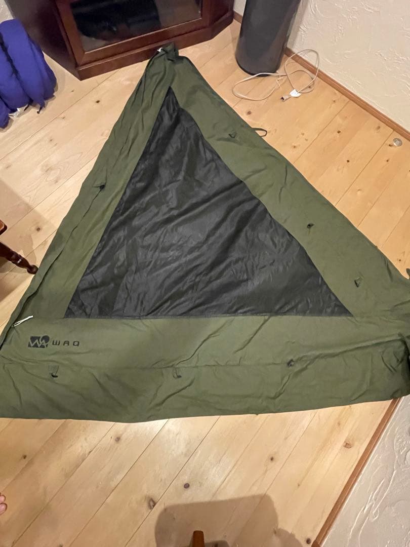 WAQ Alpha TC専用フロントウォール オリーブグリーン 収納袋付き